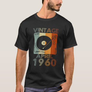 Retro April 1960 T 61St Geburtstagsgeschenk 61 Jah T-Shirt