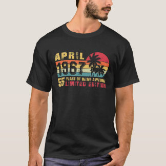 Retro April 1967 55 Jahre alte limitierte Ausgabe T-Shirt