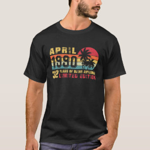 Retro April 1990 32 Jahre alte limitierte Ausgabe T-Shirt
