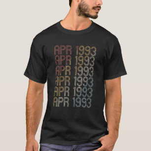 Retro April 1993 Muster Vintag April 1993 Geburtst T-Shirt