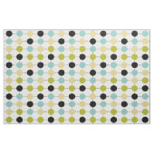 Retro Aqua Blue Yellow Green Black Circles MCM Stoff (Fat Quarter (45,7 x 55,9 cm))
