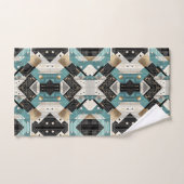 Retro Aqua Diamond Mid Century Modern Towel Set (Handtuch)