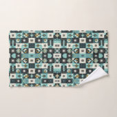 Retro Aqua Diamond Mid Century Modern Towel Set (Handtuch)