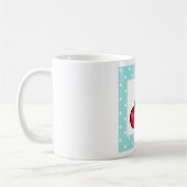 Retro Aqua Dots Cherries Kaffeetasse (Links)