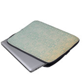 Retro Aqua Laptopschutzhülle (Vorne Knopf)
