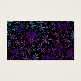 Retro Aqua Lila Blumenblüten