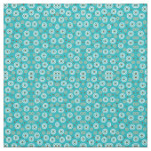Retro Aqua-Orangenmuster Stoff (Muster)