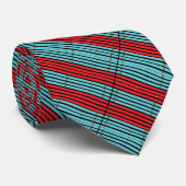Retro Aqua/Red Design Krawatte (Gerollt)