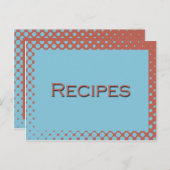Retro-Aqua und rosa Rezept-Karte Postkarte (Vorne/Hinten)