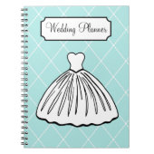 Retro Aqua Wedding Planner Notebook Notizblock (Vorderseite)