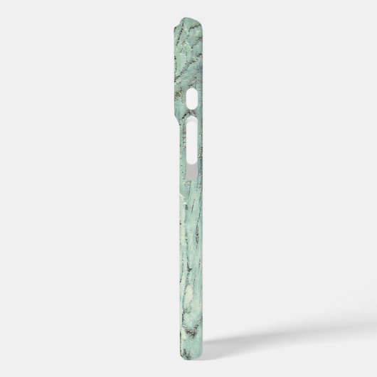 Retro Aqua Wood Case-Mate iPhone Hülle (Rückseite / Links)