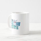 Retro Aquamarin bin ich Schnee Niedlich Winterschn Kaffeetasse (Vorderseite Links)