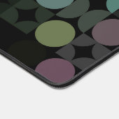 Retro Aquamarin Blue Green Brown Black Pop Art Mus Schreibtischunterlage (Ecke)