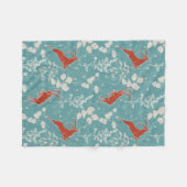 Retro Aquamarin Capricorn Zodiac Festivum Tier Fleecedecke (Vorderseite (Horizontal))