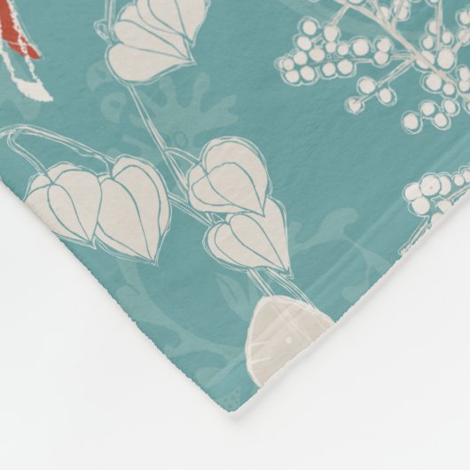 Retro Aquamarin Capricorn Zodiac Festivum Tier Fleecedecke (Ecke)