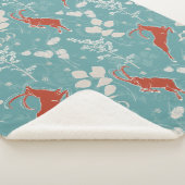 Retro Aquamarin Capricorn Zodiac Festivum Tier Sherpadecke (3/4)