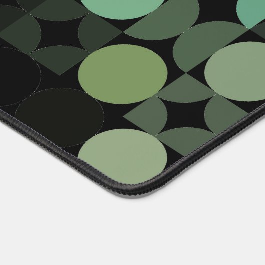 Retro Aquamarin Sage Green Black Grau Pop Art Must Schreibtischunterlage (Ecke)