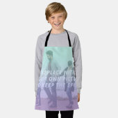 Retro Aquamarine, grüne und Lila, verblasste Farbg Schürze (Getragen)