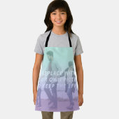 Retro Aquamarine, grüne und Lila, verblasste Farbg Schürze (Insitu)