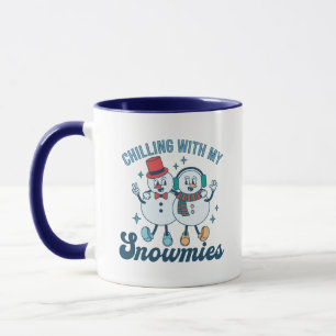 Retro Aquamarine Kälte mit meinen Schneemassen Win Tasse