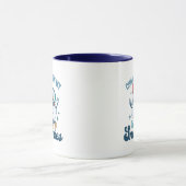 Retro Aquamarine Kälte mit meinen Schneemassen Win Tasse (Zentrum)