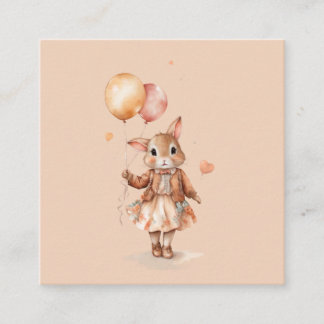 Retro Aquarell Kleines, sonniges Mädchen mit Ballo Begleitkarte