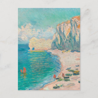 Retro-Aquarell-Küstenstrand-Kliff-Kunst-Postkarte Postkarte