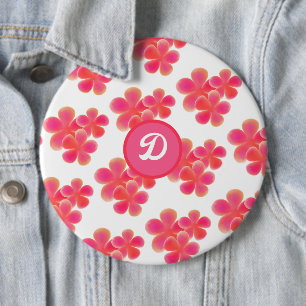 retro aquarell vintage floral personalisiert  button