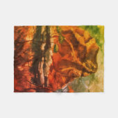 Retro-Aquarell von Haystack Rock Fleecedecke (Vorderseite (Horizontal))