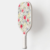 Retro-Aquarellblume Pickleball Schläger (Links)