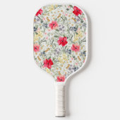 Retro-Aquarellblume Pickleball Schläger (Vorderseite)