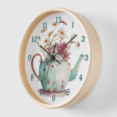 Retro-Aquarellblütentheater Uhr (Winkel)