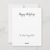 Retro Aquarellmalerei Snowman Feiertagskarte (Rückseite)