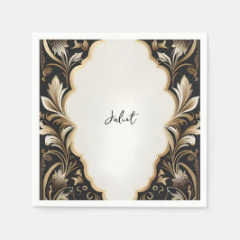 Retro Arabic Bold Damask Brautparty Serviette