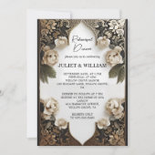 Retro Arabisch Exotic Bold Damask Probe Dinner Einladung (Vorderseite)