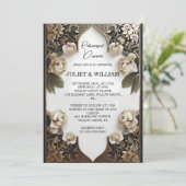 Retro Arabisch Exotic Bold Damask Probe Dinner Einladung (Stehend Vorderseite)