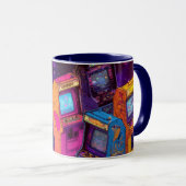 Retro-Arcade-Automaten Tasse (VorderseiteRechts)