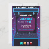 Retro Arcade Birthday Boy | Game On Party Einladung (Vorderseite)