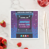 Retro Arcade Birthday Party | Game On Design Serviette (Beispiel)
