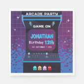 Retro Arcade Birthday Party | Game On Design Serviette (Vorderseite)