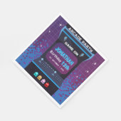 Retro Arcade Birthday Party | Game On Design Serviette (Ecke)