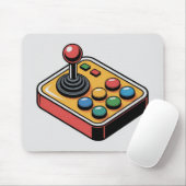Retro-Arcade-Buttons-Layout-Mauspad Mousepad (Mit Mouse)