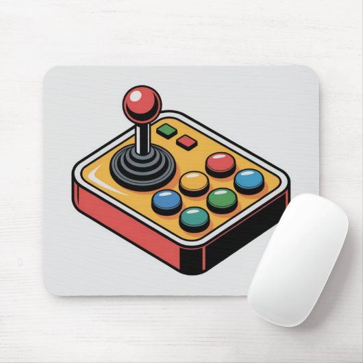 Retro-Arcade-Buttons-Layout-Mauspad Mousepad (Mit Mouse)