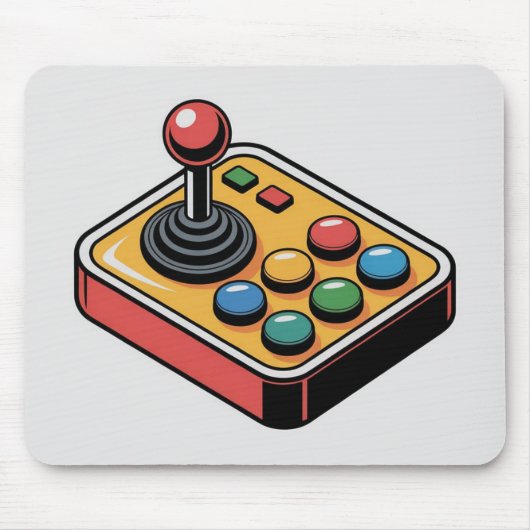 Retro-Arcade-Buttons-Layout-Mauspad Mousepad (Vorne)