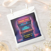 Retro-Arcade-Dankeschön-Geburtstagsaufkleber Geschenktütchen (Ausgeschnitten)