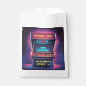Retro-Arcade-Dankeschön-Geburtstagsaufkleber Geschenktütchen (Vorderseite)