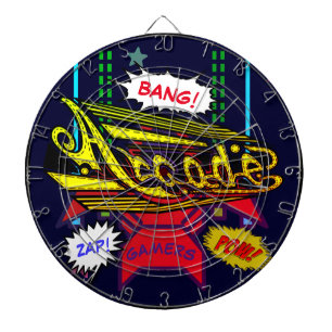 Retro Arcade-Dekoration Dartscheibe