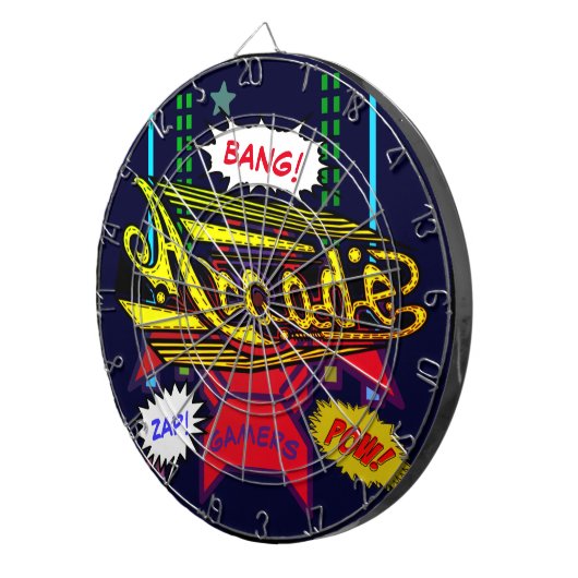 Retro Arcade-Dekoration Dartscheibe (Vorderseite rechts)
