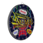 Retro Arcade-Dekoration Dartscheibe (Vorderseite Links)