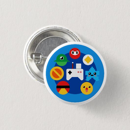Retro Arcade Fun Button (Vorne & Hinten)